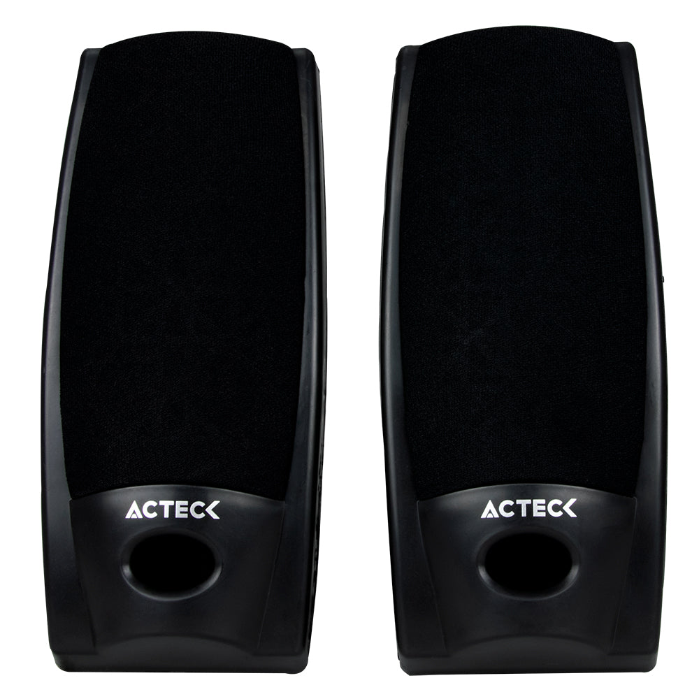 Bocinas Estéreo 2.0 ACTECK Auxiliar 3.5 MM 1.2 M Negro AX-2500 - Bocinas Estéreo 2.0 ACTECK Auxiliar 3.5 MM 1.2 M Negro AX-2500 -